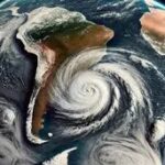 Alerta de ciclone e frente fria no país neste sábado
