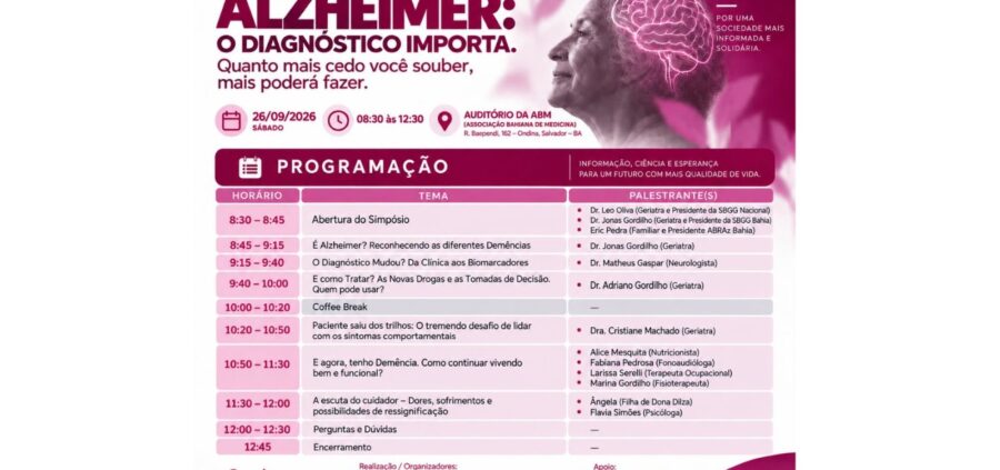 Associação Brasileira de Alzheimer promove Simpósio Alzheimer neste sábado 