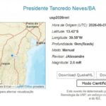 Cidade na Bahia registra tremor de baixa magnitude; saiba qual