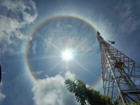 Círculo ao redor do Sol chama atenção no céu de Salvador; entenda fenômeno