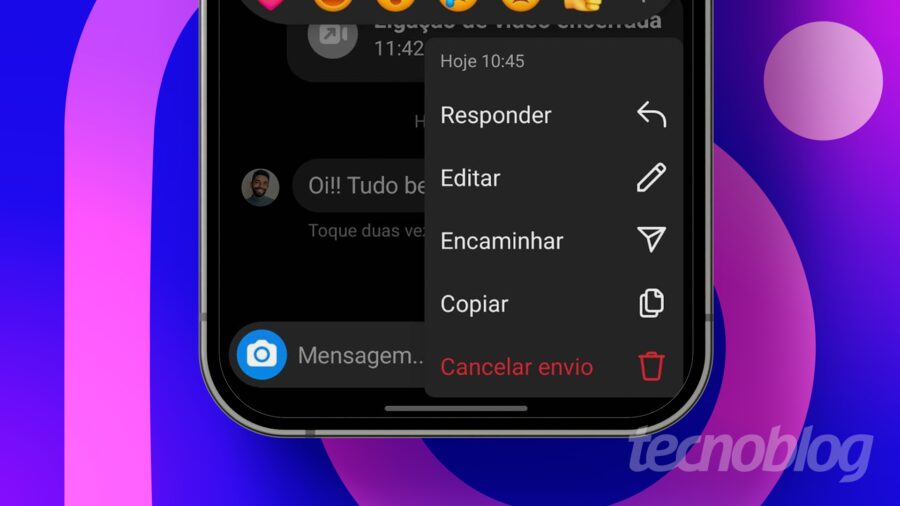 Como apagar uma mensagem ou conversa no Instagram Direct