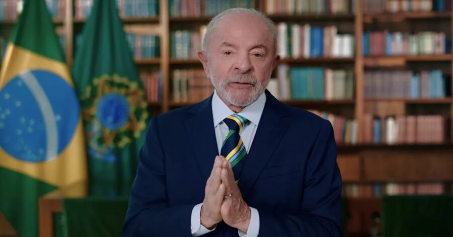 Em pronunciamento, Lula reforça mote da soberania: 'Brasil não será colônia de ninguém'