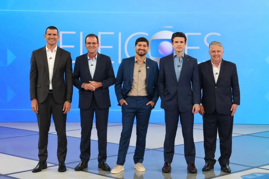 Paes e Ruas trocam alfinetadas em debate entre candidatos a governador na TV Globo