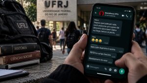 Universitário espancado por comunistas na UFRJ vira alvo de ironia em grupo de WhatsApp