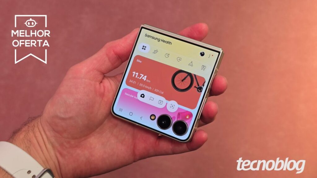 Galaxy Z Flip 8 atinge menor preço histórico com 44% de desconto Despencou: Galaxy Z Flip 8 fica R$ 4 mil mais barato com cupom